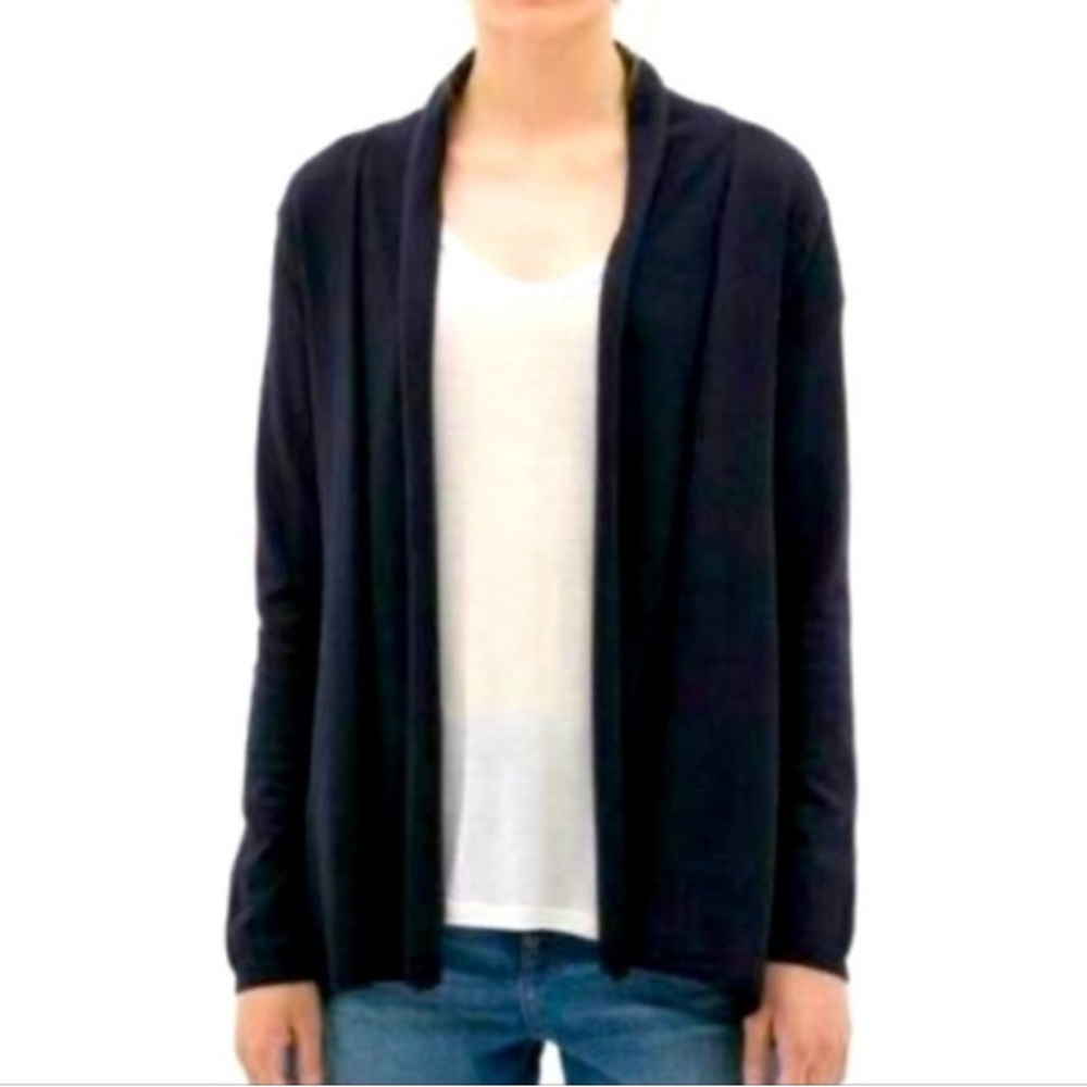 Zara Knit Open Front Navy Cardigan